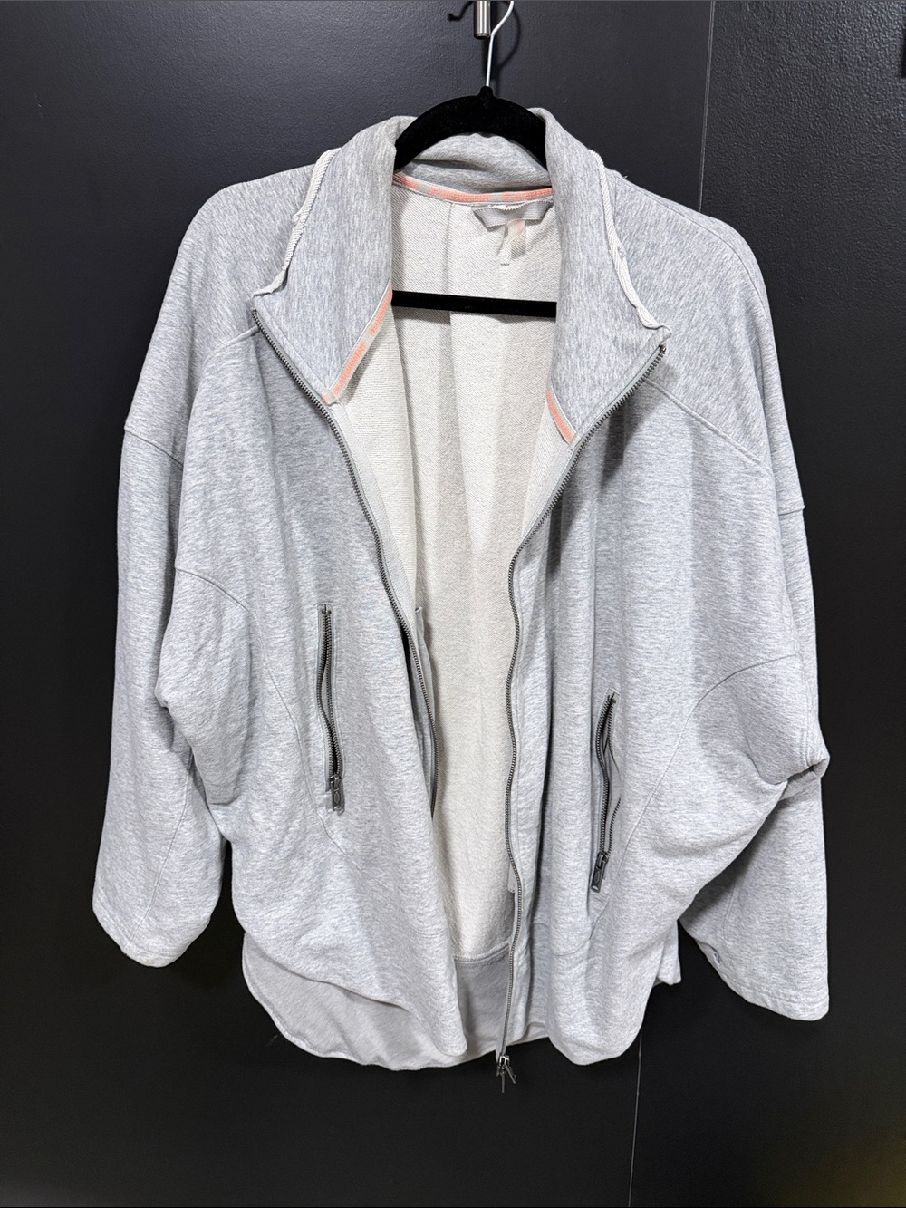 Free People Light Gray Women’s Zip-Front Jacket